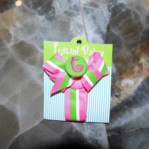 Mud Pie Initial "T" (In Lower Case) Baby Girl Multi-Color Pacifier Clip NEW - Picture 2 of 3